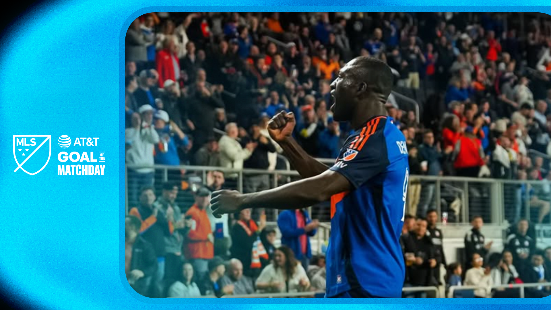 Kévin Denkey, jugador del FC Cincinnati, gana un gol en el día