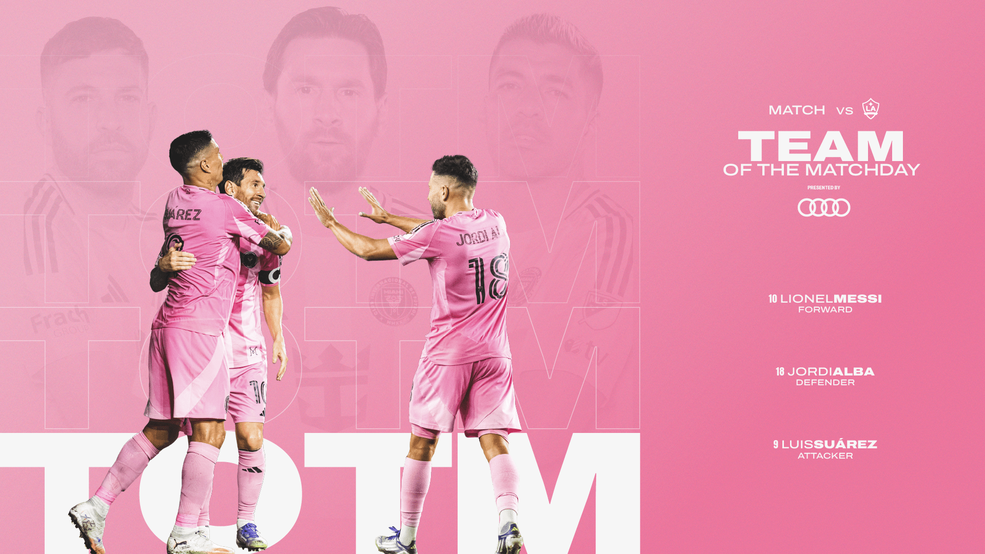 Messi, Alba y Suárez designados para el equipo de la MLS del día