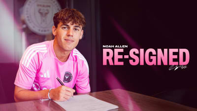 Inter Miami CF Signos del producto de la Academia Noah Allen a la extensión del contrato