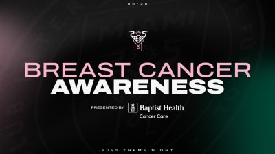 Inter Miami CF y Baptist Health se combinan para la noche de conciencia del cáncer de mama el sábado 20 de septiembre