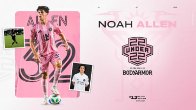 El producto de la Academia, Noah Allen, nombrado 2025 22 Sub 22 presentado por BODYARMOR