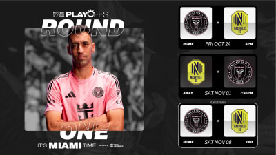 Se anuncia el calendario para la primera ronda de los Playoffs de la Copa MLS Audi 2025 entre Inter Miami CF y Nashville SC