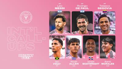 Convocados: Siete jugadores del Inter Miami CF convocados para la próxima ventana FIFA