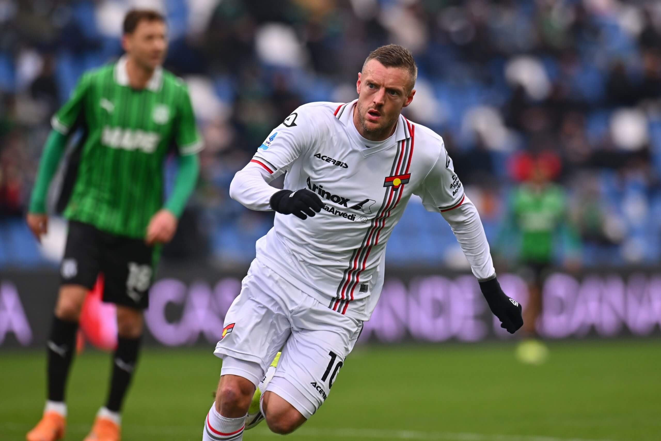 Jamie Vardy juega con el Cremonese en Sassuolo en enero