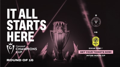 Confirmado el rival de la Copa de Campeones de la Concacaf: ¡consigue entradas para el partido de vuelta de los octavos de final del Inter Miami contra Nashville!