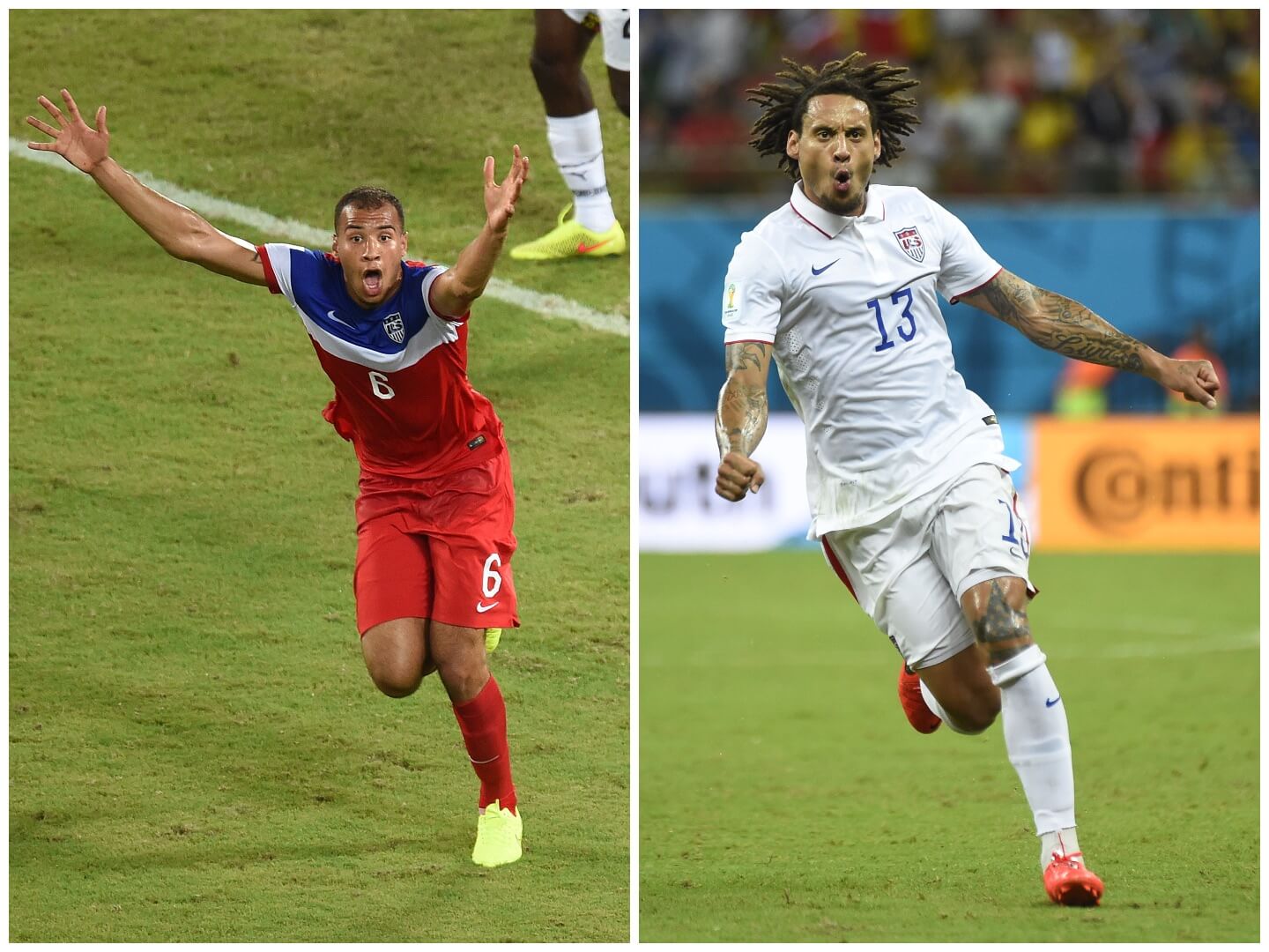John Brooks y Jermaine Jones marcaron goles en el Mundial de 2014.