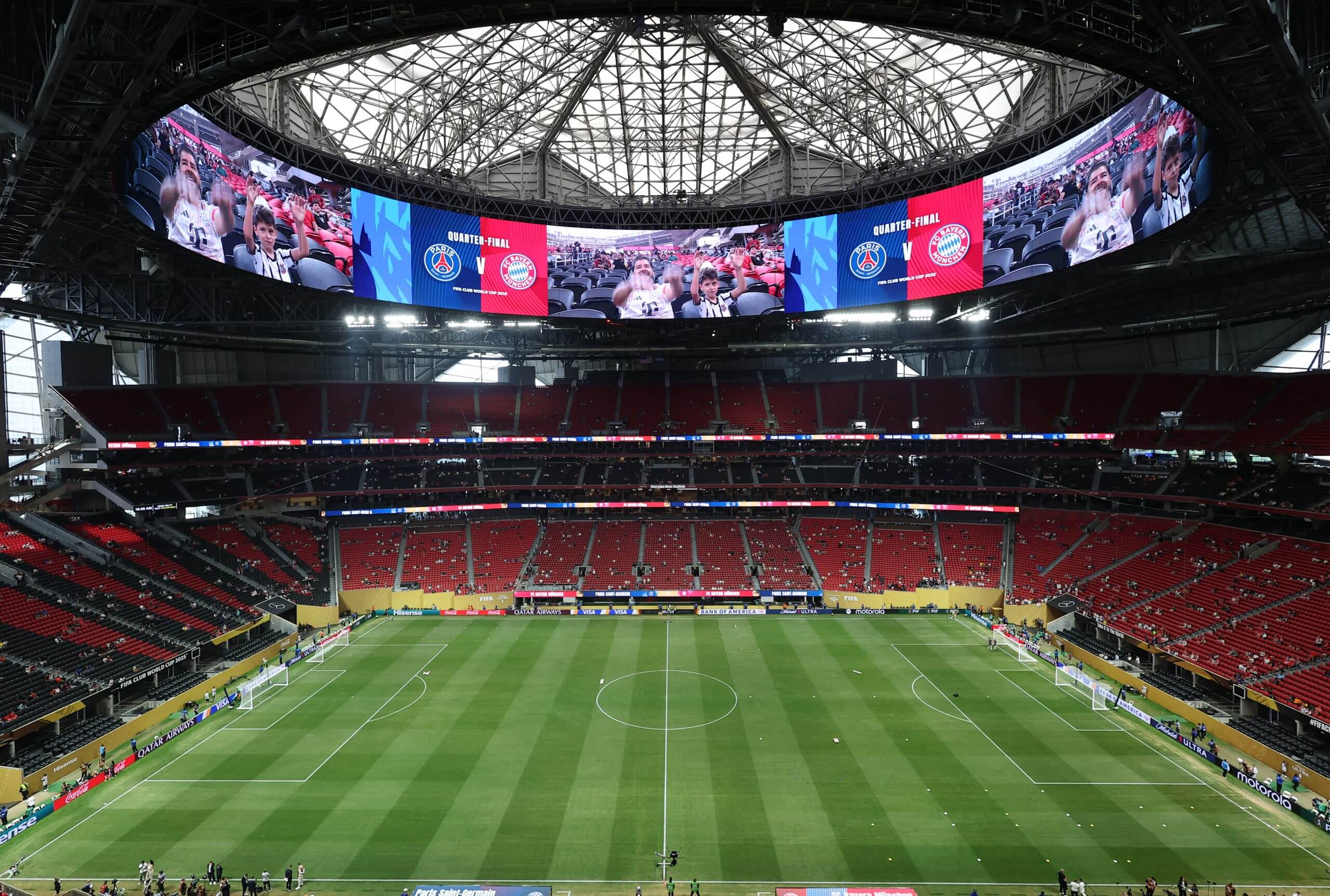 Estadio Mercedes Benz de Atlanta durante la Copa Mundial de Clubes de la FIFA.
