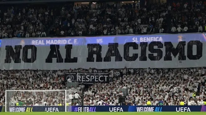 La UEFA sanciona al Real Madrid con el cierre parcial del Bernabéu por racismo