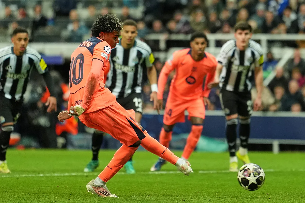 Tras salvar al Barcelona ante el Newcastle: ¿cuántos penaltis ha recibido Lamine Yamal en su carrera?