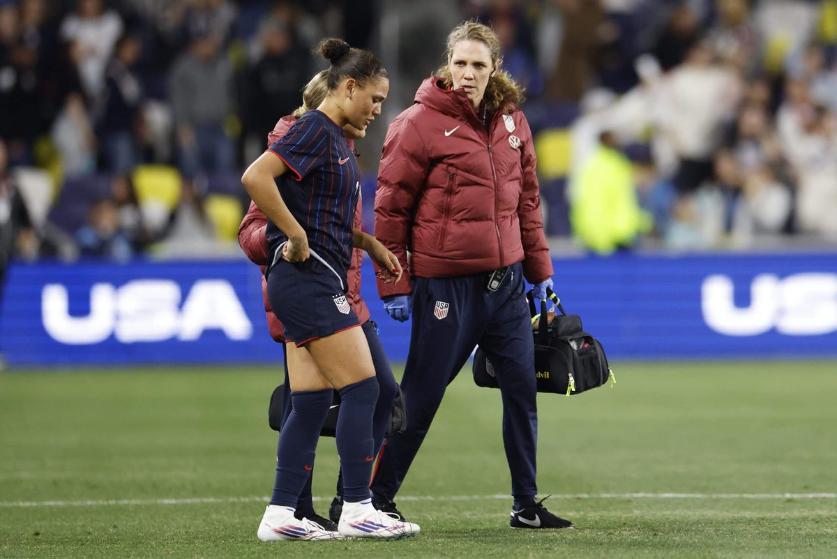Trinity Rodman 'bien y entrenando' con USWNT después de una lesión en el primer partido de la Copa SheBelieves