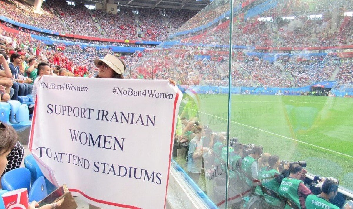 Iranian activist Maryam Shojaei on women's stadium ban protests and arrest by morality policeJacob Whitehead