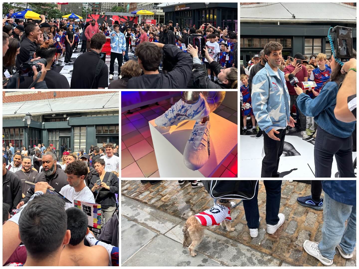Christian Pulisic en un evento de Puma en Nueva York