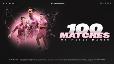 Leo Messi jugó 100 partidos con el Inter de Miami