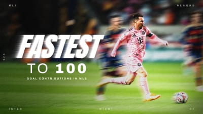 Leo Messi se convierte en el jugador más rápido en marcar 100 goles en temporada regular en la historia de la MLS