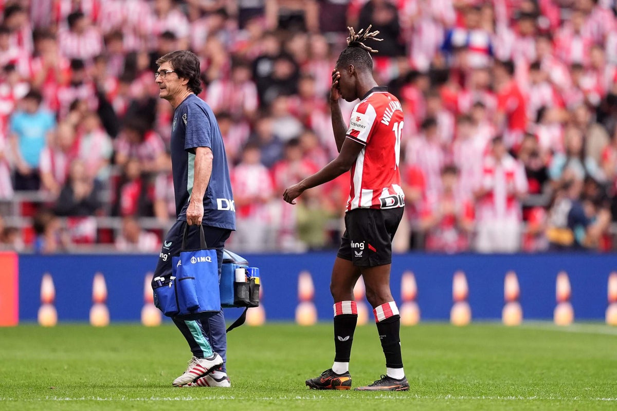Se espera que el español Nico Williams esté listo para el Mundial tras los problemas de lesión en el Guillermo Rai Athletic Club