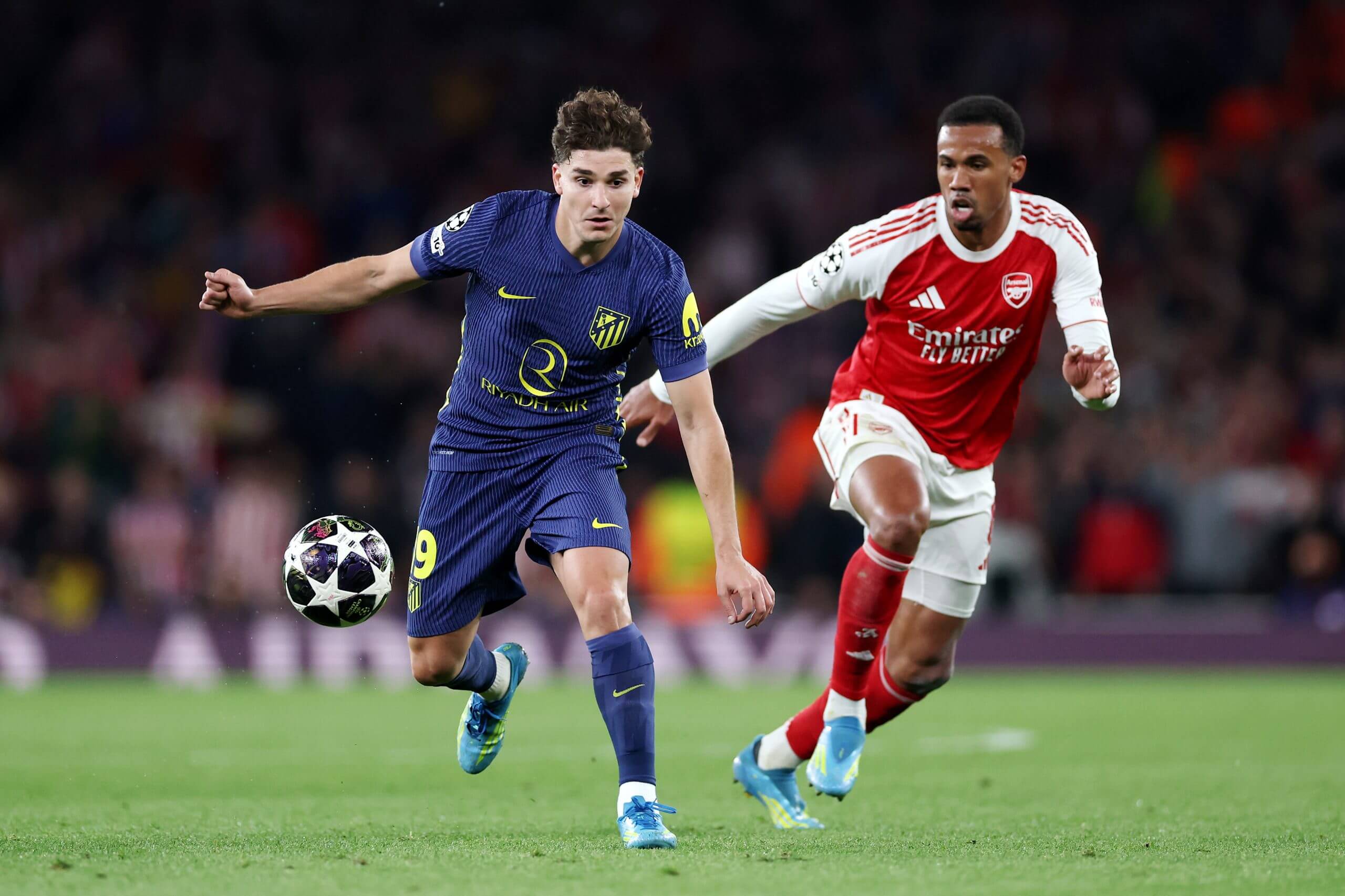 Julian Alvarez and Arsenal's Gabriel