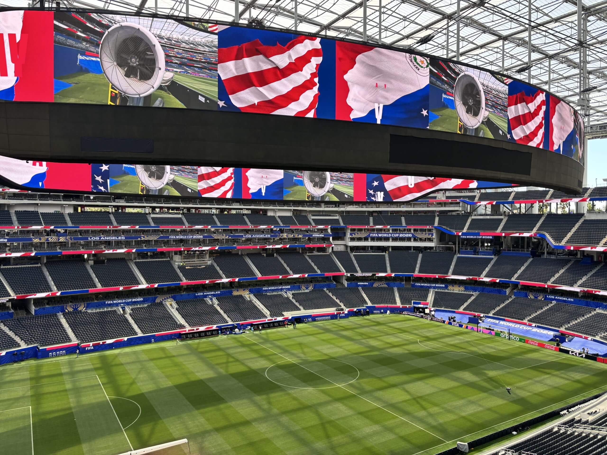 Vista del estadio SoFi