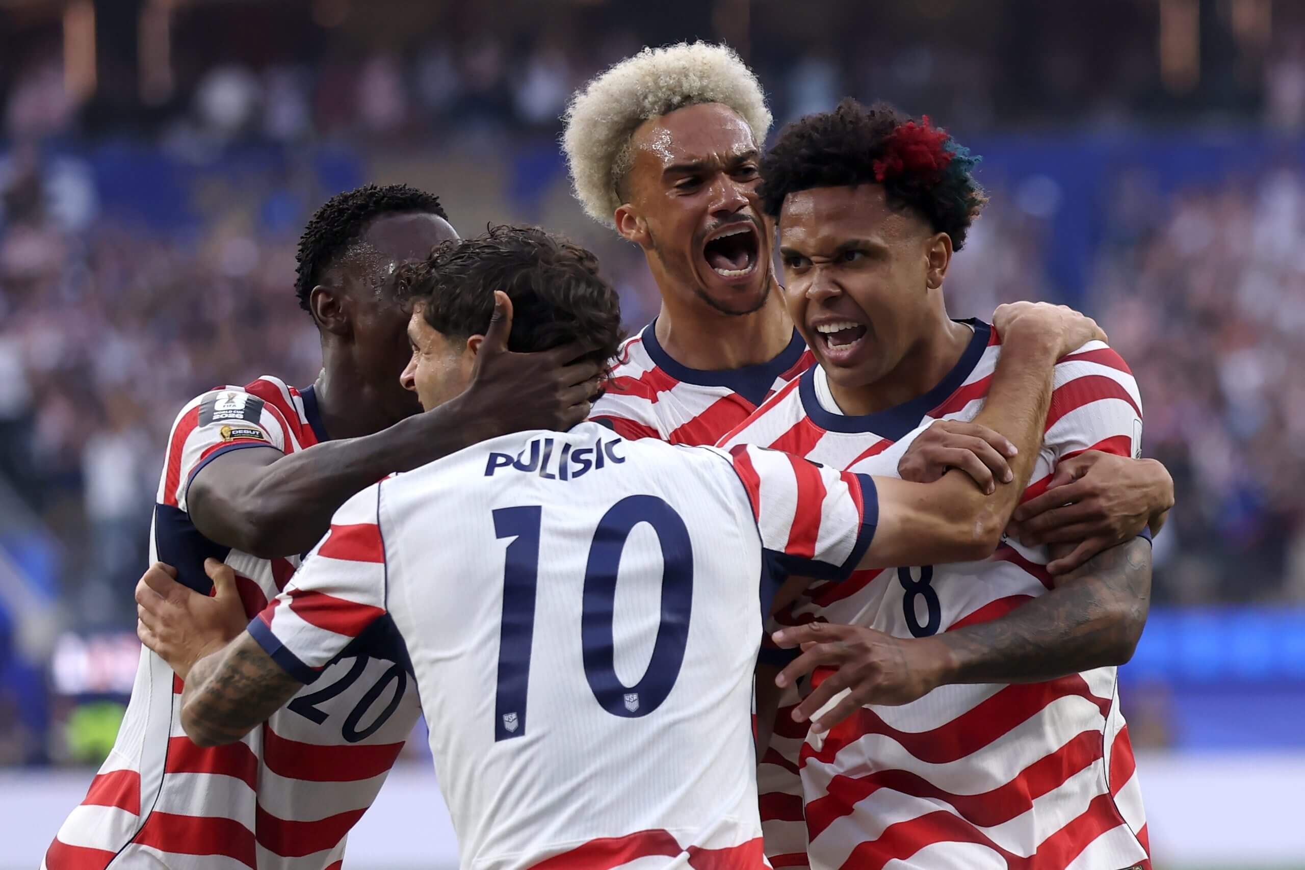 USMNT celebra un gol en el Mundial contra Paraguay