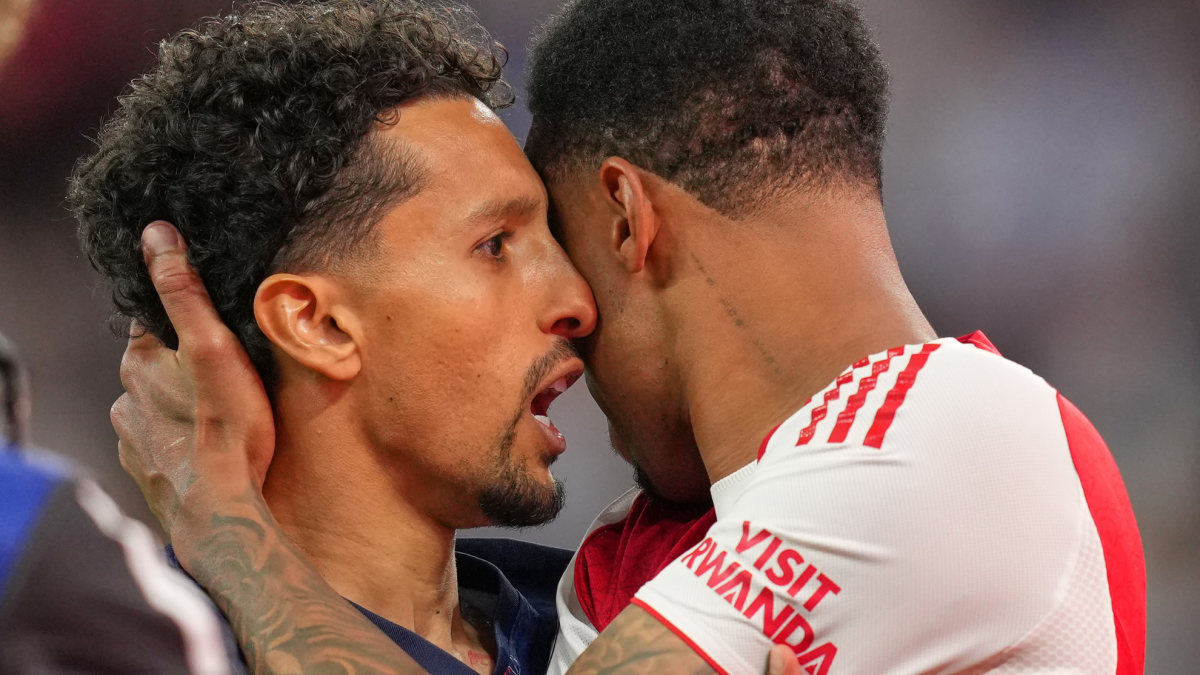 Marquinhos y Gabriel Magalhães estuvieron en el centro del momento más emotivo de la final de la Champions League