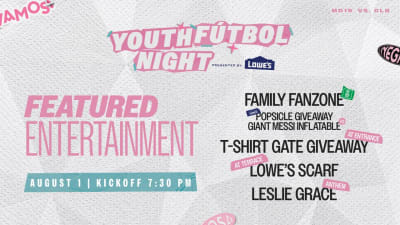 La Noche de Fútbol Juvenil presentada por Lowe's se apodera del Nu Stadium el 1 de agosto.