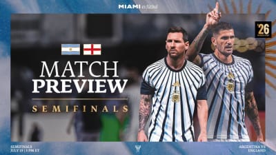 RESEÑA DEL PARTIDO: Messi y De Paul en acción contra Argentina en las semifinales de la Copa Mundial de la FIFA 2026™