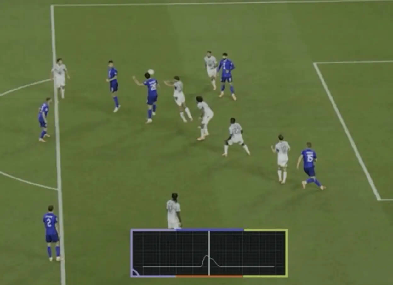 La captura de pantalla muestra que la tecnología Connected Ball descarta el gol de Croacia contra Portugal.