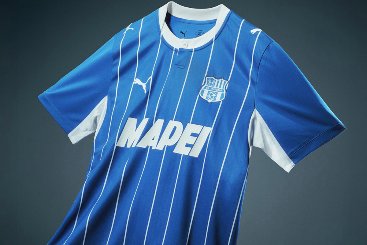 Tercera equipación azul eléctrico de Sassuolo diseñada por Puma para la temporada 2026/27.