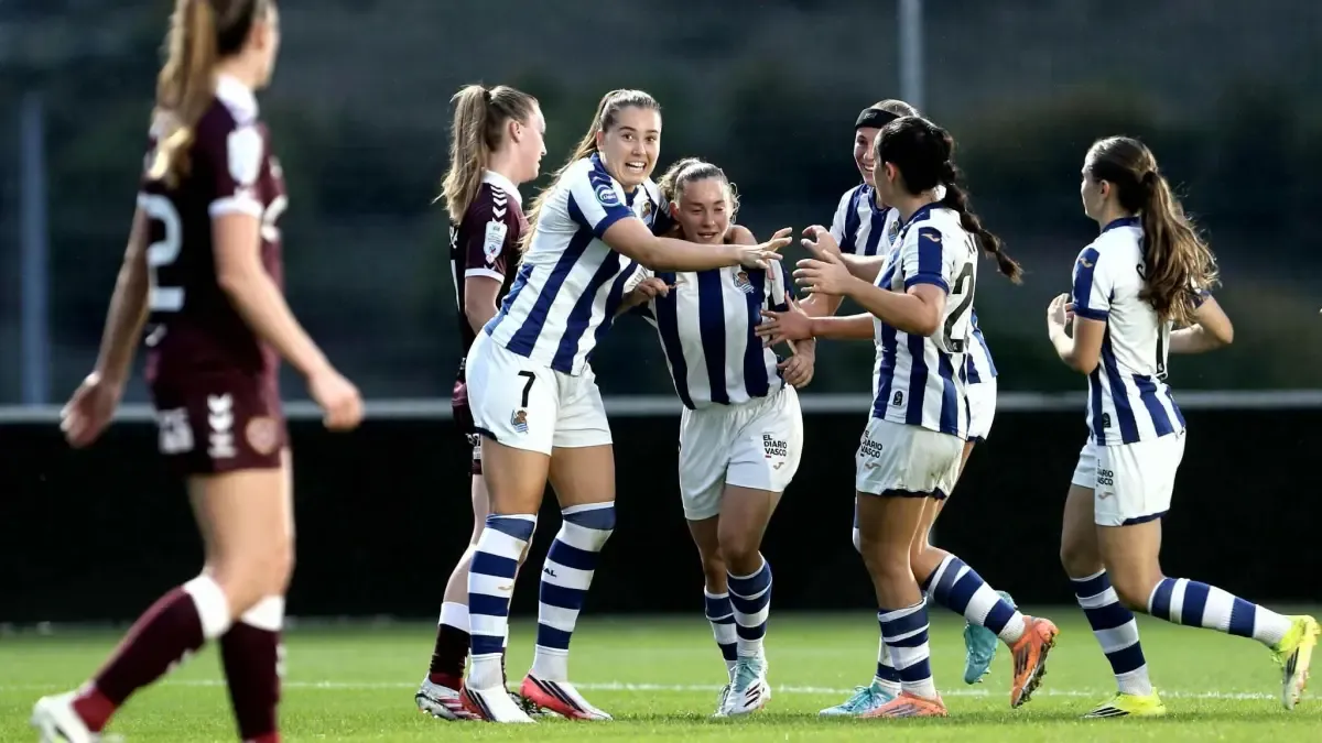 La Real hace historia en Zubieta aplastando al Hearts para seguir en Europa