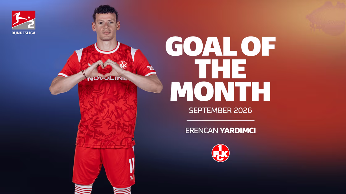 Erencan Yardımcı gana el Gol del Mes de la 2. Bundesliga en septiembre 2026!