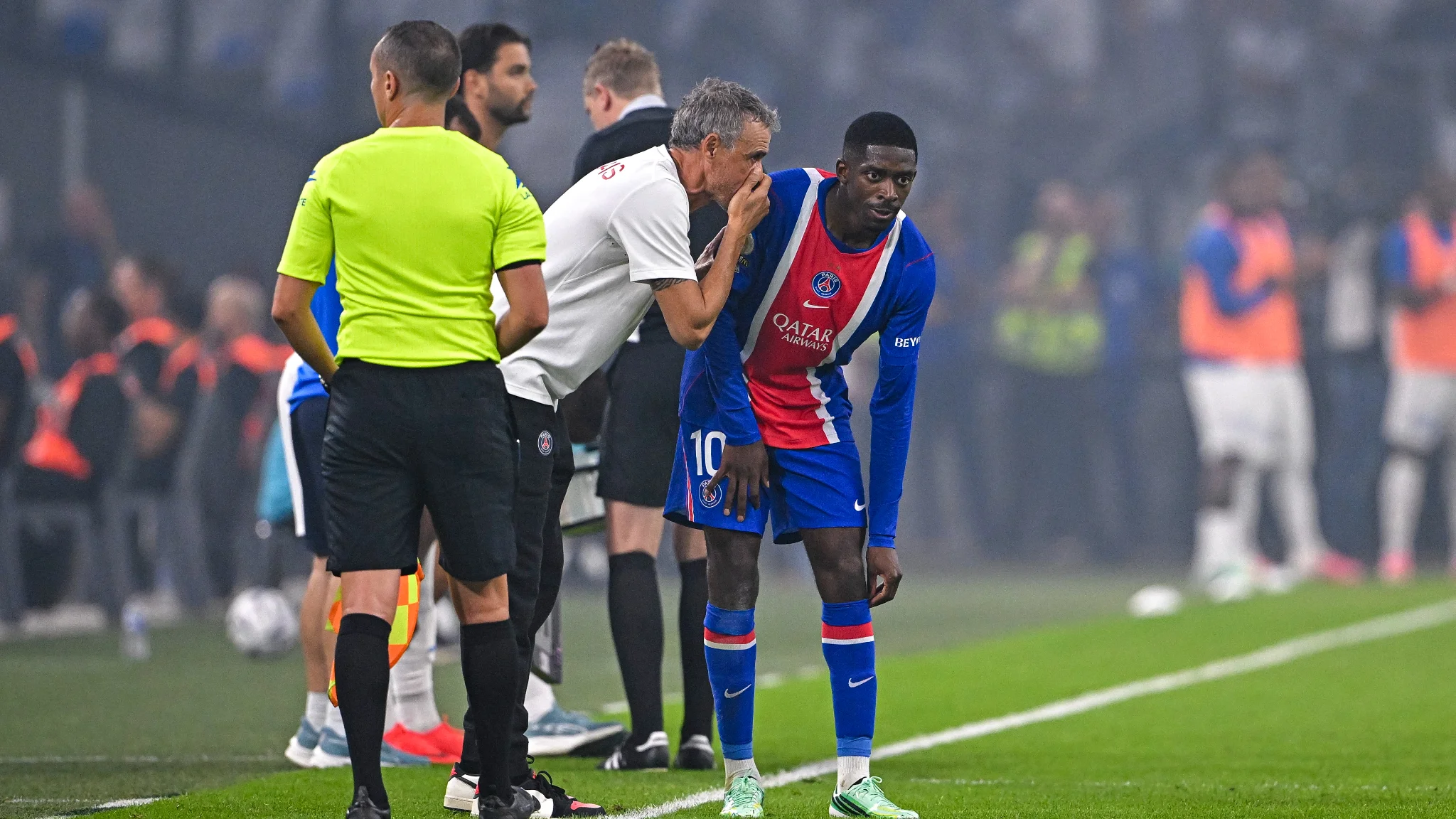 Imagen del programa After donde se discute la ausencia de Dembélé y Mendes en el partido contra Le Mans.