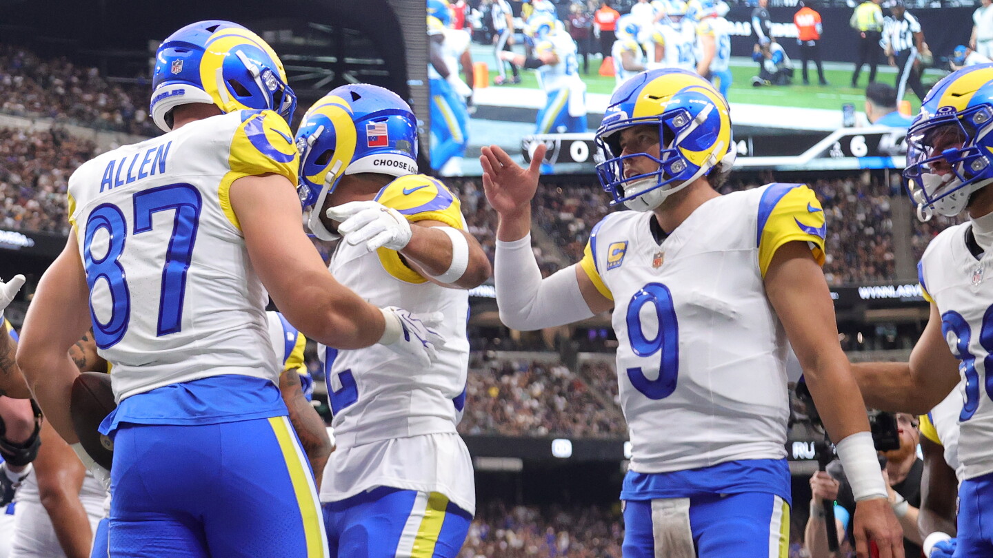 Davis Allen anota su segundo pase a tierra y los Rams lideran 14-3 sobre los Raiders