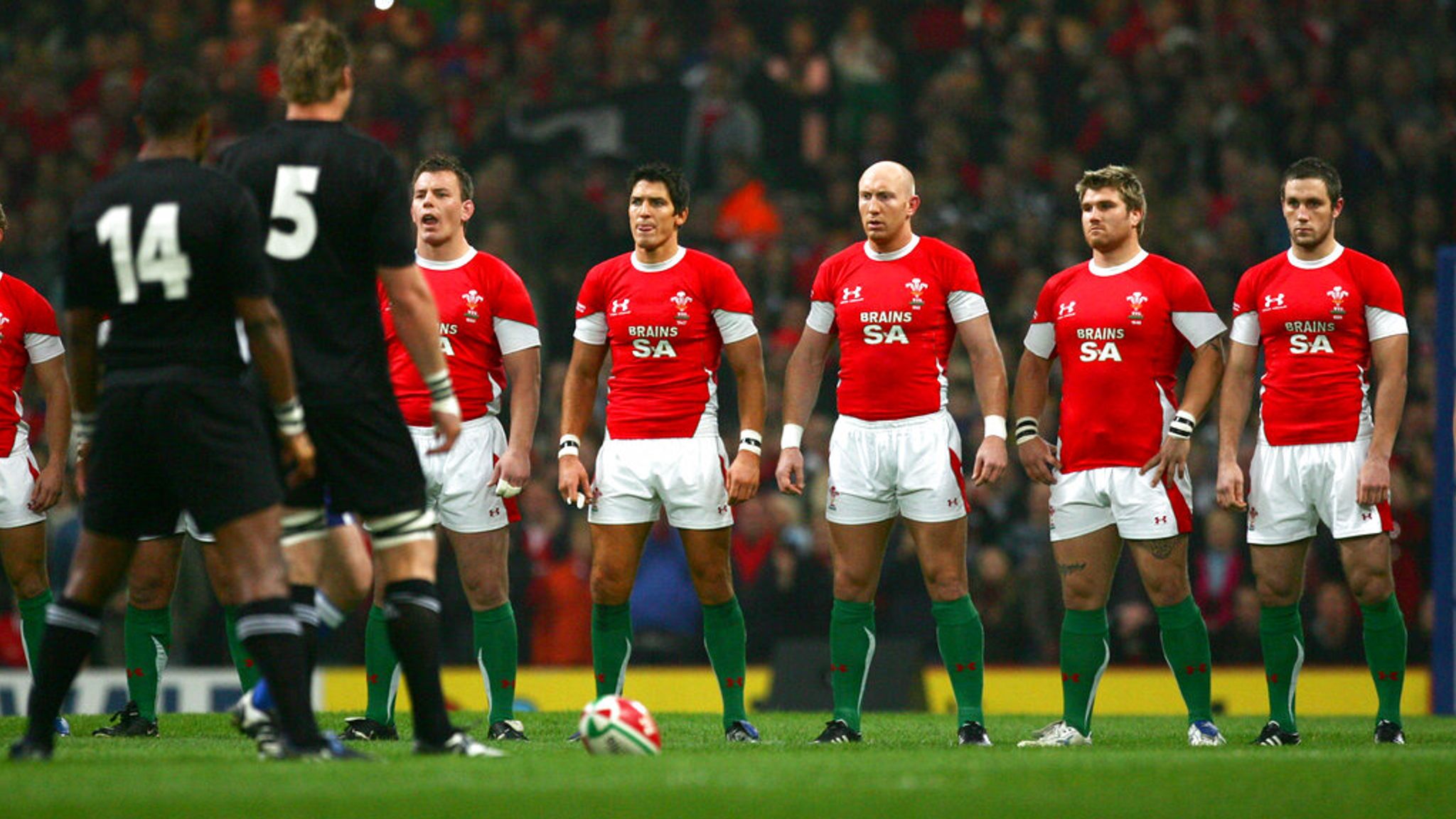 Wales and New Zealand held their ground for over 80 seconds following the conclusion of the haka in 2008